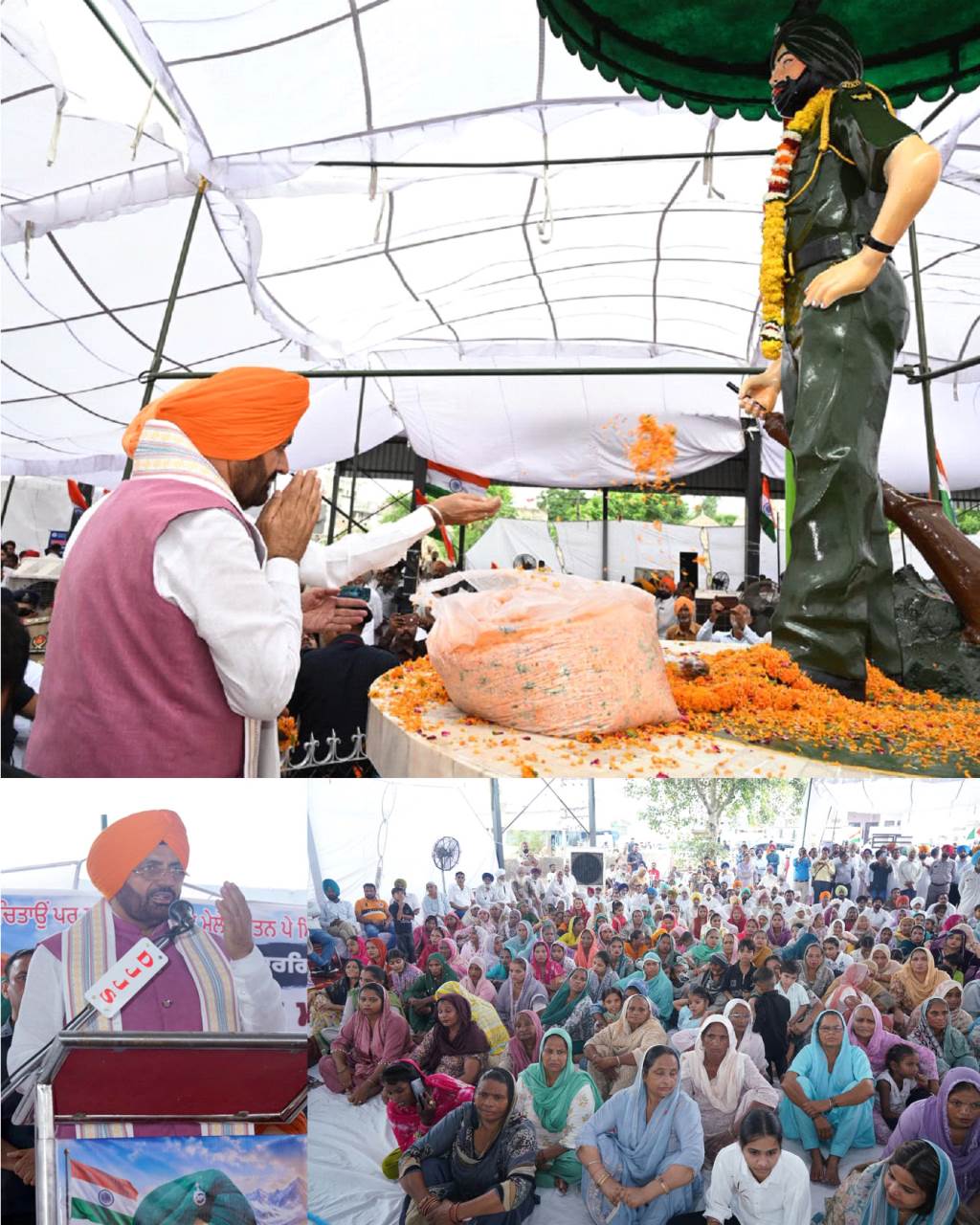Chief Minister Shri Nayab Singh Saini Pays Tribute to Immortal Martyr Naik Malkit Singh of the Kargil War